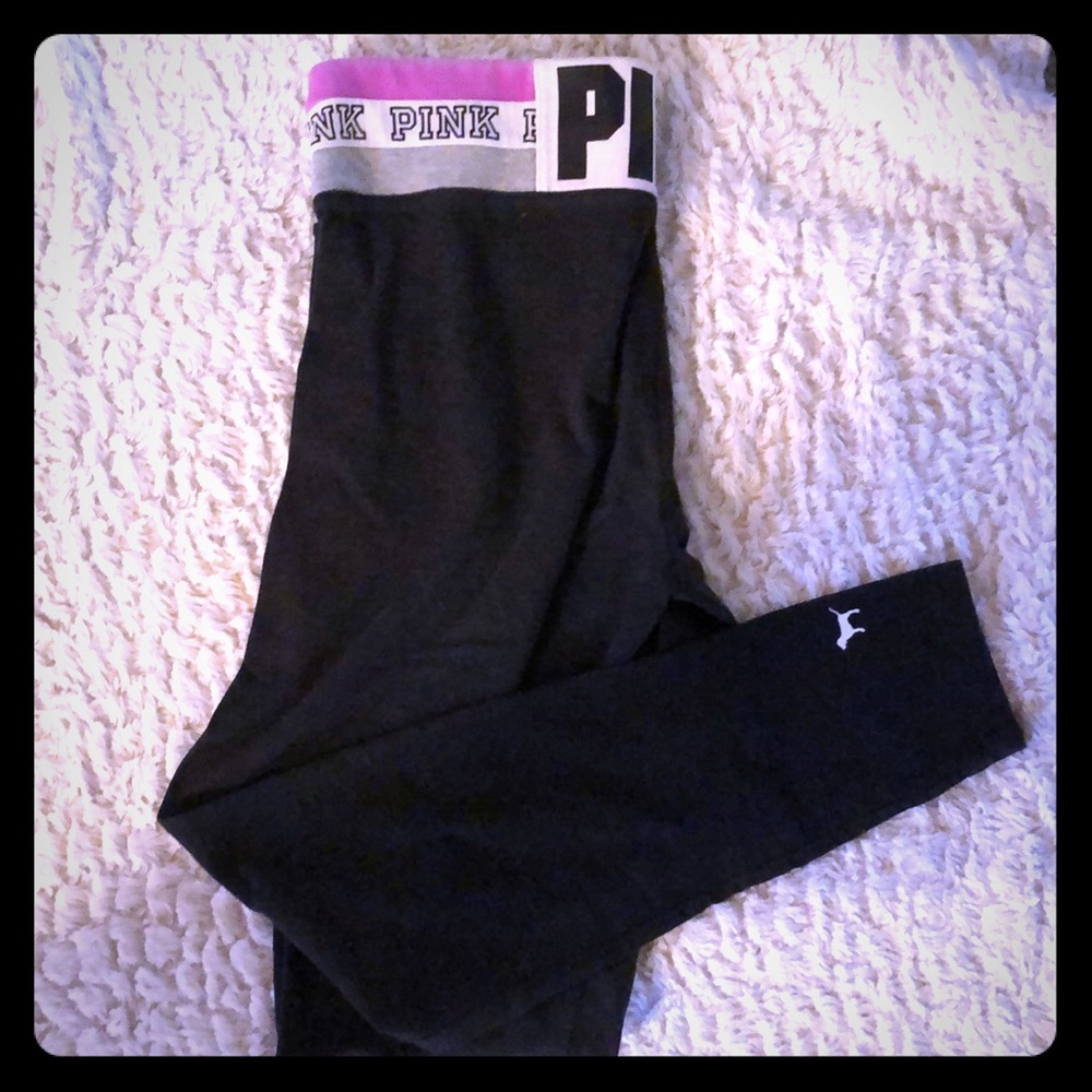 VS PINK DARK GRAY YOGA LEGGINGS